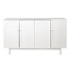 Okak Functional Sideboard Buffet, Intaglio Storage Cabinet with 4 Doors & Pine Legs, Coffee Bar Cabinet for Kitchen Living Room Bedroom - 4 of 4