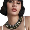 SOHI Women's Multicolour Party Statement Necklace - 4 of 4