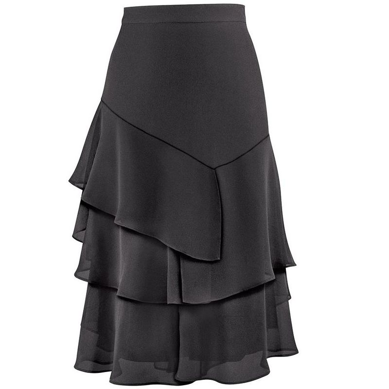 Collections Etc Triple Tiered Chiffon Skirt, 3 of 4