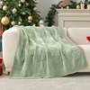 Chenille Knit Throw Blanket ，Soft Checkered Texture for Sofa, Bed, and Living Room-Amelie Home - 2 of 4