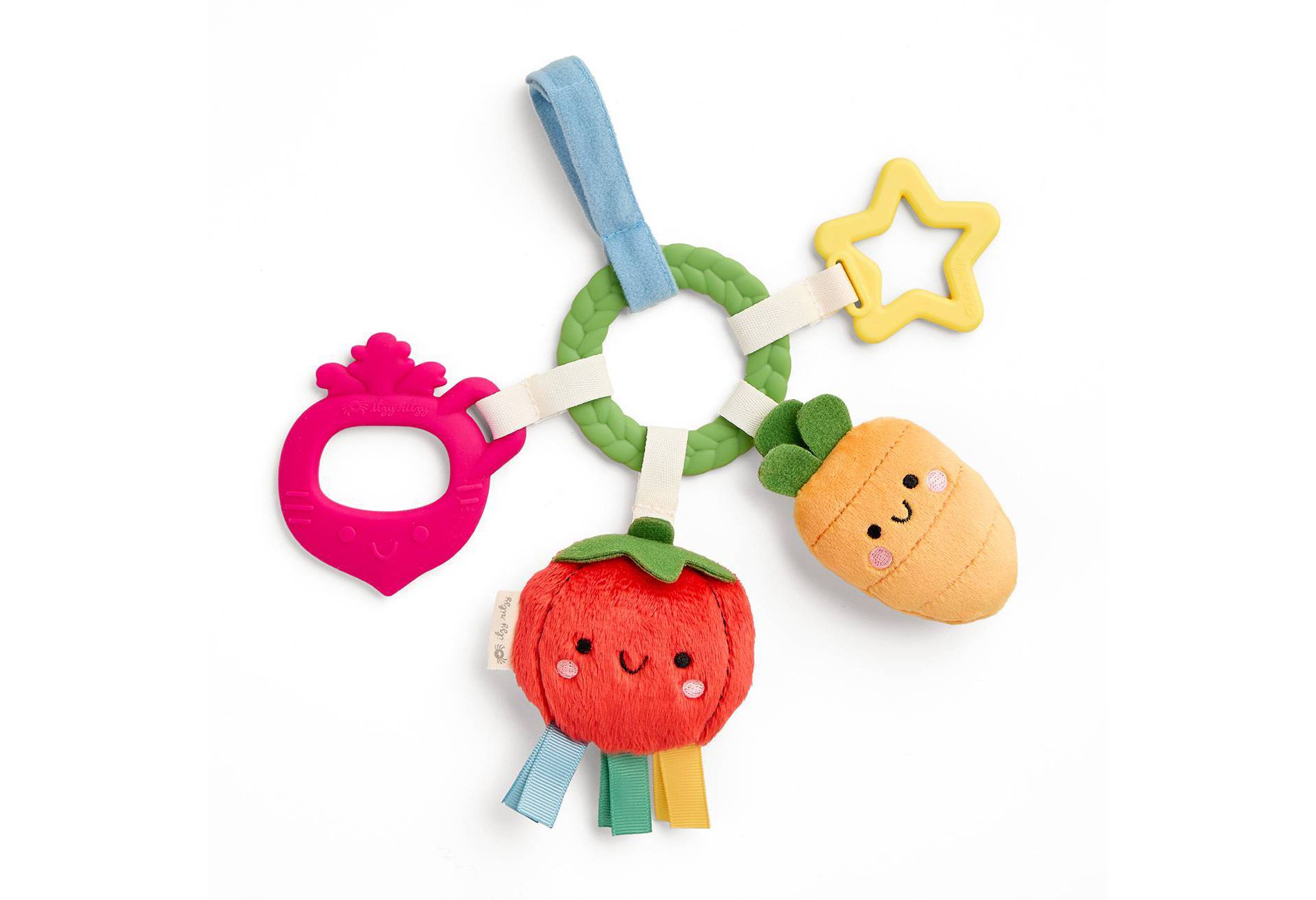 Itzy Ritzy Bitzy Busy Ring Teething Activity Toy - Veggie