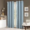 RT Designers Collection Bexley Foil Jacquard Polyester Grommet 2 Pack Window Curtain Panel Set 36" x 84" Wedgewood - 2 of 4