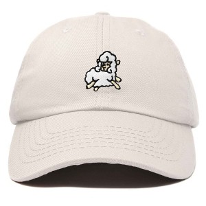 Dalix Sheep Embroidered Cotton Dad Hat Adjustable Cute Animal Lover Baseball Cap for Everyday Fashion Womens - 1 of 4