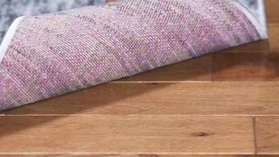Gray and Black Rectangular Synthetic Small Rug