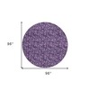 Purple Eggplant And Ivory Floral Washable Indoor Outdoor Area Rug - 3 of 4