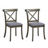 FURNIinspire Dining Chairs Set Of 2 Dining Table Accent Chair Modern Upholstered Armless Chair, Dining Room Chair, Beige, 20.08"*20.08"*34.84" - 2 of 4