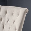 Vynxaria French Country KD Dining Chair Set - Elegant Upholstered Chairs with Weathered Finish - 4 of 4