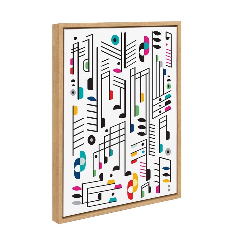18&#34; x 24&#34; Sylvie Music Notes Framed Canvas Wall Art by Rachel Lee Natural - Kate and Laurel, 3 of 9