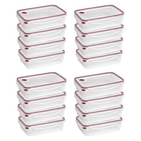 Sterilite Ultra Seal Food Storage Container Plastic Clear Red New, Select A  Size