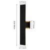 Rennnsan Ulvian 23"W Hardwired Rectangle Glass Industrial LED Dimmable Outdoor Wall Sconce in Black - 3 of 4