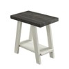 Roundhill Furniture Athens Contemporary Two-Tone Wood Shelf Side Table in Weathered Charcoal and Beige - image 2 of 3