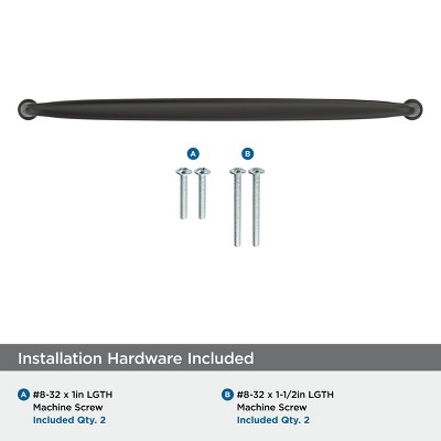 Amerock Kane 12-5/8" Black Bronze Cabinet Bar Pull