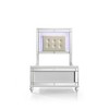 New Classic Furniture, Valentine Solid Wood Twin Size Lighted Bed in White - 3 of 4
