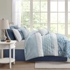 NicBex 8 Pcs Transitional Comforter Set Bedding Set with Embroidery Quilted and Damask Print Detailing Quilt Set, Machine Washable - 4 of 4