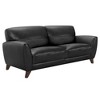 Jedd Contemporary Sofa Brown/Black - Armen Living: Genuine Leather, Dacron Padded, Hardwood Legs - image 2 of 4