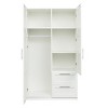 TopComfy Decorative Storage Cabinets High Wardrobe And Kitchen Cabinet With 2 Doors 2 Drawers 5 Storage For Living Room, White, 39.37"*19.49"*70.87" - 3 of 4