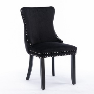 NicBex Set of 2 Dining Chair Kitchen & Dining Room Nailhead Armless Chair with Cushion Seats and Solid Wood Legs - 1 of 4