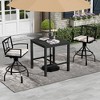 Pellebant 2pc Aluminum Outdoor Swivel Bar Stools with Sunbrella Cushion Patio Counter Height Barstools - 2 of 4