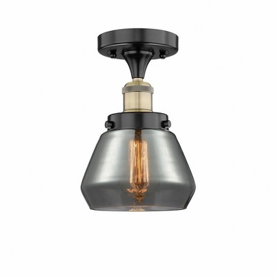 Fulton - 1 Light Semi-Flush Mount In Industrial Style-8.25 Inches Tall and 6.5 Inches Wide