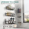 Attop Rustproof & Waterproof Shower Caddy 6-Pack, No Drilling Adhesive Shelves Rack with Soap Holder - 2 of 4