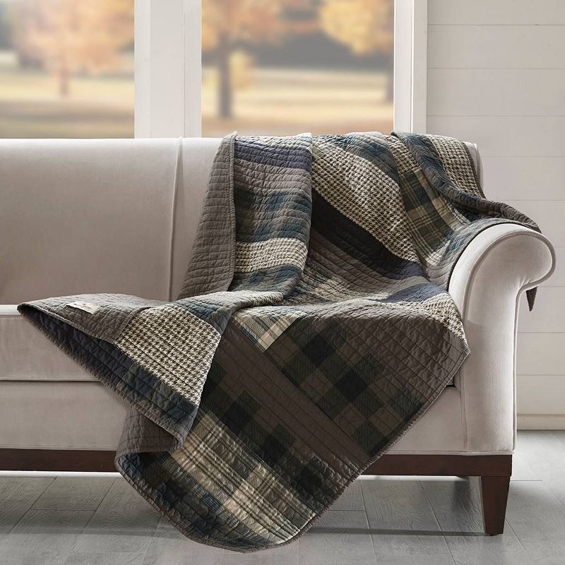 50&#34;x70&#34; Winter Plains Quilted Throw Blanket Taupe - Woolrich, 3 of 6