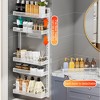 Adjustable Over The Door Organizer, 6-Tier Metal Hanging Door Organizer, Metal Spice Rack Shelves Door Wall Mounted - 4 of 4