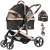 LAOTIES 4-in-1 Pet Stroller for Small Dogs And Cats,Lightweight Foldable Stroller with Detachable Carrier,Reversible Canopy - 4 of 4