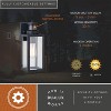 VAXCEL Lombard 4.75-in. 1 Light Black Motion Sensor Dusk to Dawn Outdoor Wall Lantern Clear Glass - 4 of 4
