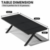 Crestlive Products Outdoor Dining Table for 8-10 People Patio Rectangle Table, Aluminum Frame with Durable Wood-Like Tabletop and Umbrella Hole Brown - 2 of 4