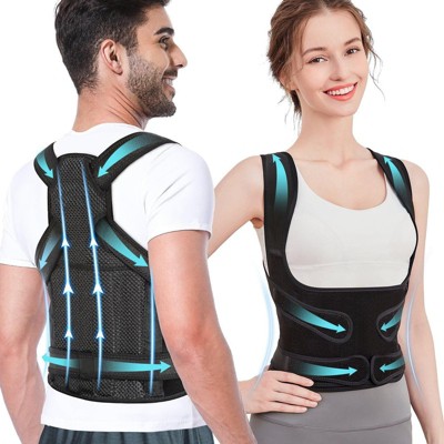 Attop  Posture Corrector for Men and Women - Adjustable Full Back Support Brace for Upper/Lower Back Pain, Scoliosis, and Hunchback Relief