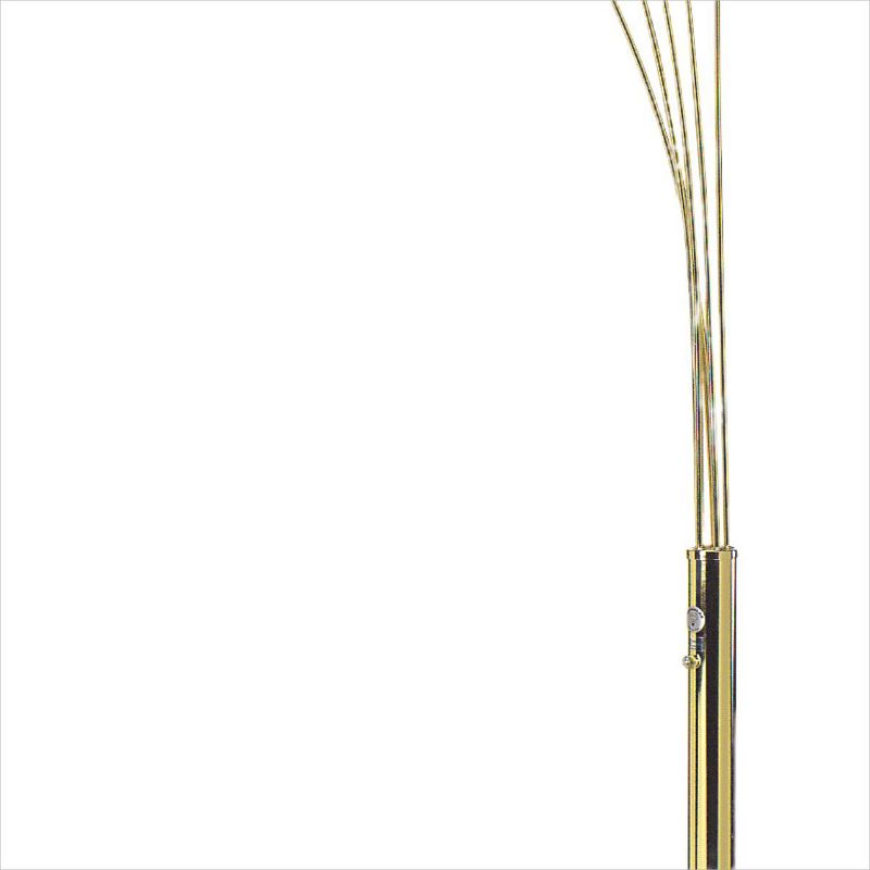 84"H Gold Dimmable Arc Floor Lamp 5-Head Adjustable Arm Arching Floor Lamp  Cap Style Floor Lamp For Living Rooms, Bedrooms-The Pop Home, 4 of 7