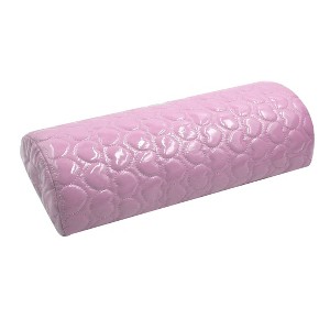 Unique Bargains Soft Sponge Faux Leather Manicure Nail Art Hand Arm Rest Cushion Pink - 1 of 4