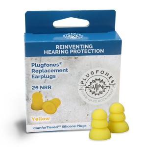 Plugfones ComforTiered 27 dB Silicone Replacement Tip Replacement Ear Plugs Yellow 5 pair - 1 of 1