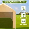 10 x 20 FT, Heavy Duty Carport Canopy with Roll Up and Down Mesh Window, Outdoor Portable Garage with Removable Sidewalls, All Season Tarp for Car - 2 of 4