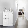 Tangkula Bathroom Floor Cabinet Storage Organizer Cupboard w/ 4 Drawers Adjustable Shelf - 4 of 4