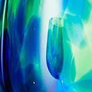 cobalt and green confetti