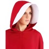 HalloweenCostumes.com Adult Handmaid's Tale Costume Womens, Hooded Red Cloak Robe Halloween Outfit - 2 of 4