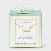 14K Gold Dipped Cubic Zirconia "Mama" Necklace - Gold - 3 of 4