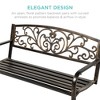 Best Choice Products 2-Person Metal Outdoor Porch Swing, Hanging Steel Patio Bench w/ Floral Accent - 3 of 4