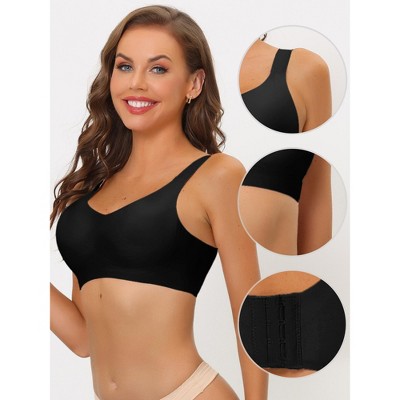 Allegra K Women's No Show Smooth Comfort Adjustable Wide Straps