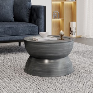 CAVINAS Coffee Tables for Living Room Modern Round Coffee Table with Rotating Top for Apartments Offices - 1 of 4