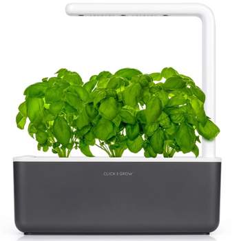Click & Grow Smart Garden 3 Indoor Gardening System with Grow Light and 3 Plant Pods, Grey