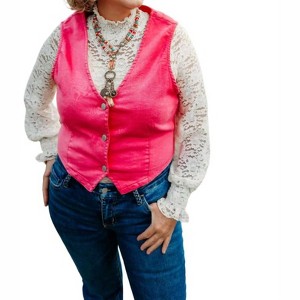 Women's Wildflowers & Wild Horses Vest - Judy Blue - 1 of 3