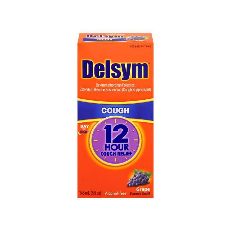 Delsym Cough Relief Liquid - Grape - 5 fl oz, 1 of 9