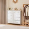 SKRAN 9 Tall Fabric Clothes Cabinet Storage, Wood Top Surface Table Chest Of Drawers, Living Room, Hallway, Porch,Kids Bedroom Dresser - 2 of 4