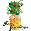 Junior's Design By Humans Christmas Pineapple By Desdymona T-Shirt - 2 of 3