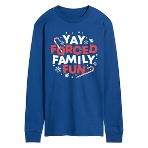 Men's - Instant Message - Yay Forced Family Fun Long Sleeve Graphic T-Shirt - 1 of 4