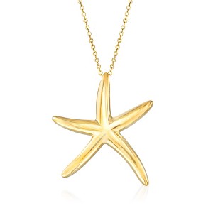 Ross-Simons Italian 14kt Yellow Gold Starfish Pendant Necklace - 1 of 4