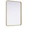 Elegant Lighting Contour Metal Rectangle Mirror 30x40 in Brass - 4 of 4