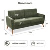 Vipbear 68" Loveseat Sofa,Modern Love Seat Couches for Living Room,Small Couch for Bedroom Office,Comfy Couch with Spring Cushion,Tool-Free Assembly - 2 of 4